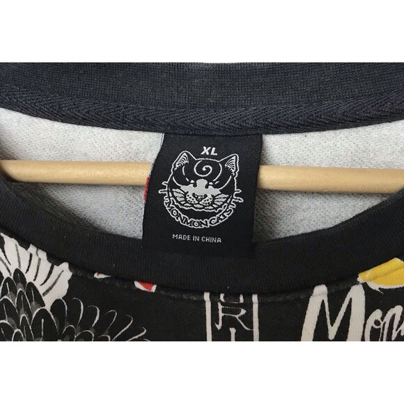 Monmon Cat Sun Cat French Terry Crewneck Size Xl - Picture 4 of 8